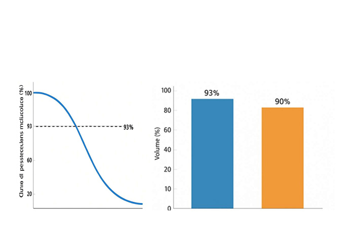 High delivery efficiency with deep lung penetration
