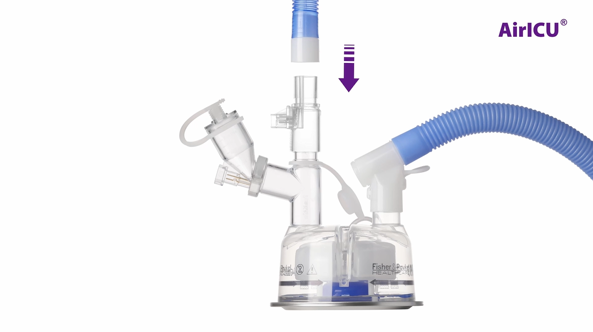 Medication Cup Installation on the Dry Side of the Humidifier(Breath-synchronized Nebulization)